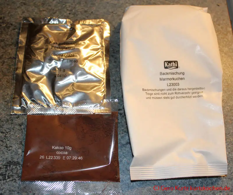 Backmischung Marmor Kuchen von Kathi - Inhalt der Backmischung