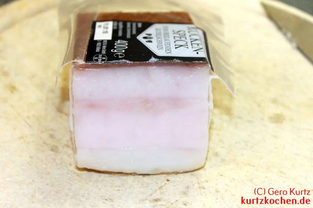 Rezept für Rinder Rouladen - Speck durchgeschnitten