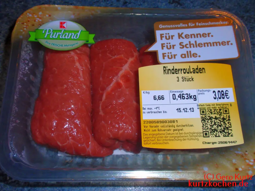 Rouladen fertig abgepackt