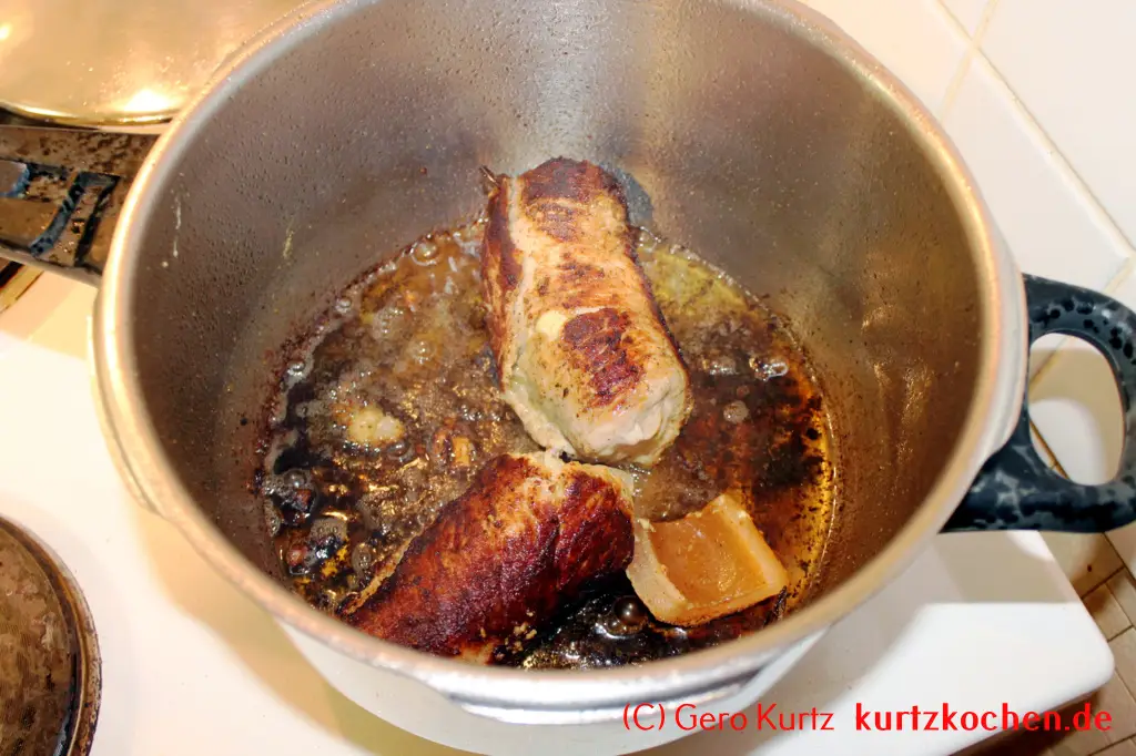 Rezept für Schweinerouladen - fertig angebraten