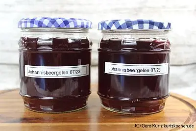 Rezept Johannisbeergelee oder Johannisbeermarmelade aus roten Johannisbeeren