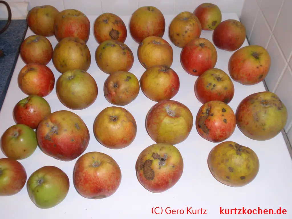 Grundrezept Marmelade - viele Apfel zur Verwendung als Marmelade