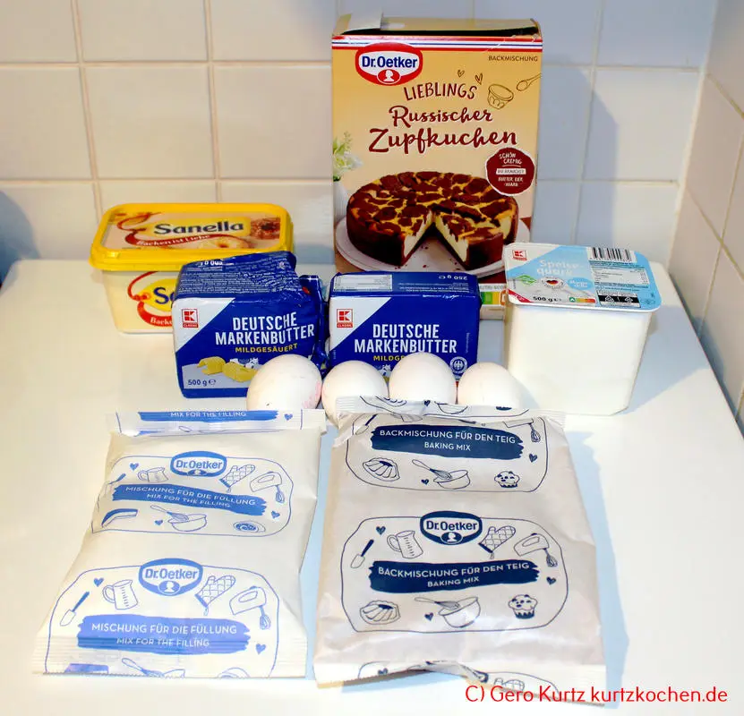 Russischer Zupfkuchen Dr Oetker - Zutaten