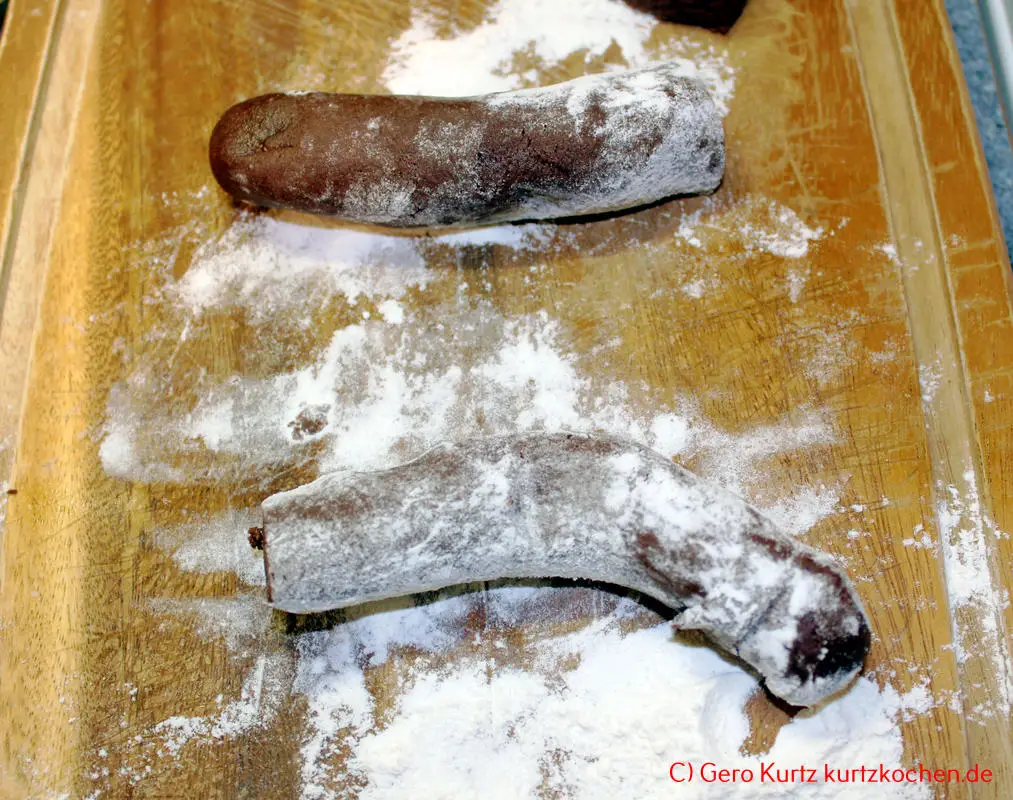 Russischer Zupfkuchen Dr Oetker - zerteilte Teigrolle