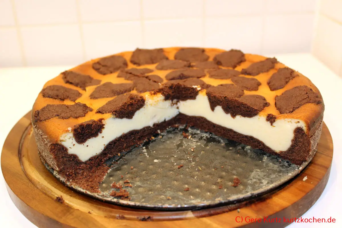 Russischer Zupfkuchen Dr Oetker - aufgeschnittener Zupfkuchen