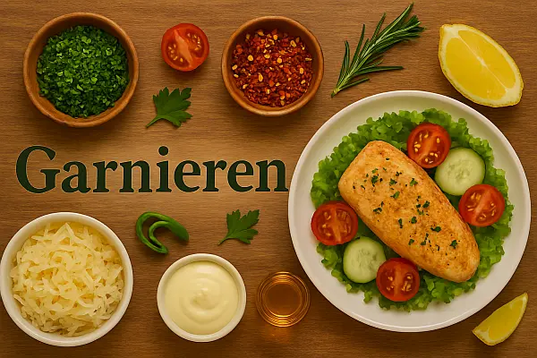 Garnieren von Speisen