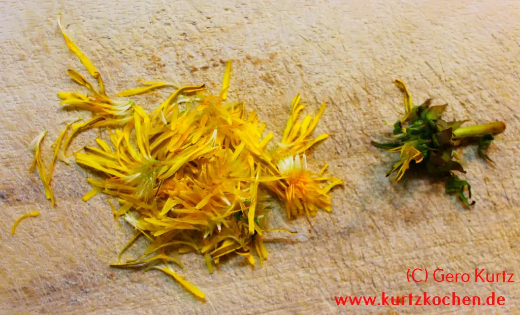Butterblumenmarmelade Butterblumenblüten abzupfen