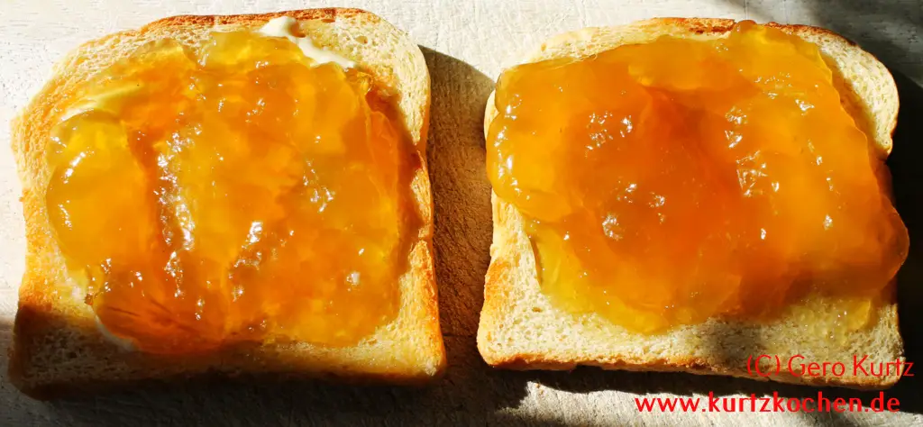 Butterblumenmarmelade Toast mit Butterblumenmarmelade