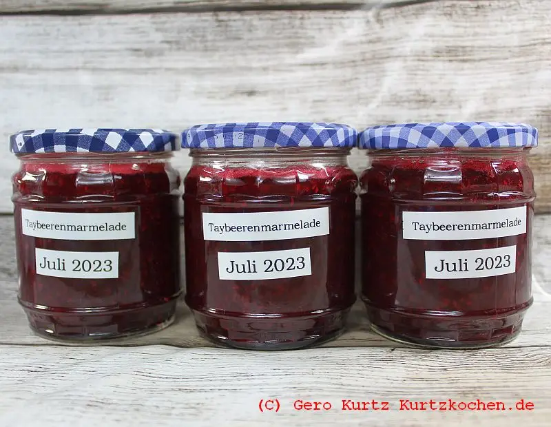 Taybeerenmarmelade - drei Gläser Marmelade