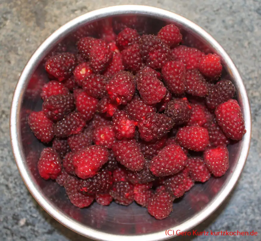 Taybeerenmarmelade - gewaschene Taybeeren