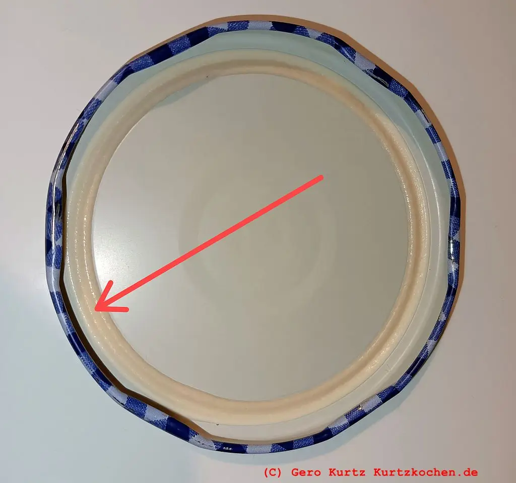 Kunststoffanteil im Deckel eines Twist-Off Glases