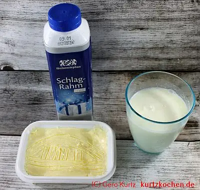 Butter aus Schlagsahne selbst herstellen