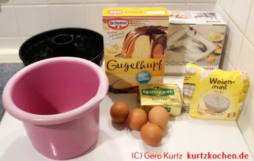 Gugelhupf von Dr. Oetker - Zutaten für den Gugelhupf
