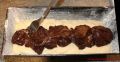Backmischung Marmor Kuchen von Kathi - Schokoladenteig in einer Kastenform mit einer Gabel