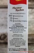 Backmischung Marmor Kuchen von Kathi - Zutatenliste