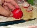 Radieschen mit Kerbe