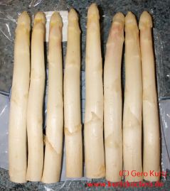 Ausgepackte Spargel 