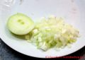 Rezept für Schweinerouladen - fertige Zwiebelwürfel