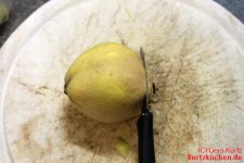 Quitten Blütenansatz abschneiden