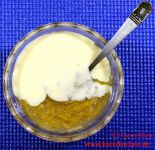 Rhabarberkompott mit Sago und Dessertsoße