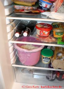Butterspritzgebäck - Kühlschrank mit fertigem Teig