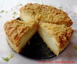 Stücke Quarkkuchen mit Streuseln