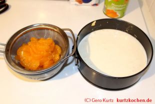 Thüringer Schmandkuchen - abgetropfte Mandarinen