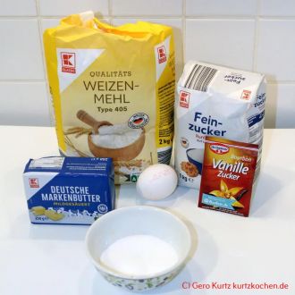 Rezept für schnelle Butterkekse - 