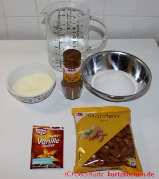 Selbst gebrannte Mandeln - Zutaten