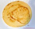 Rezept für schnellen Eierkuchen - Eierkuchen flach auf einem Teller