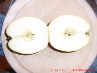Grundrezept Marmelade - aufgeschnittener Apfel