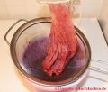 Taybeeren Tayberry Marmelade Gelee - ausgedrücktes Passiertuch