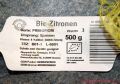 Zitronenschale abreiben und einfrieren - Schild von Biozitronen
